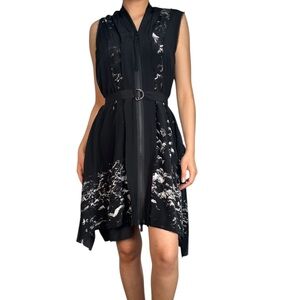 ALL SAINTS |  Black & Gray Lewis Floral Dress